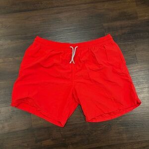 Vilebrequin Red Stretch Swim Trunks Short Length 4XL